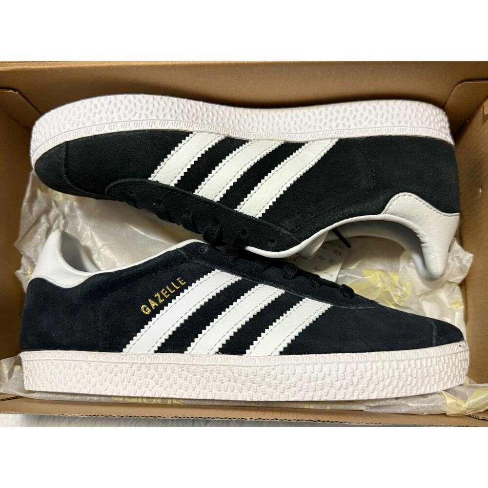 Adidas Gazelle C Black White Gold BB2507 Kids Unisex Size 3
